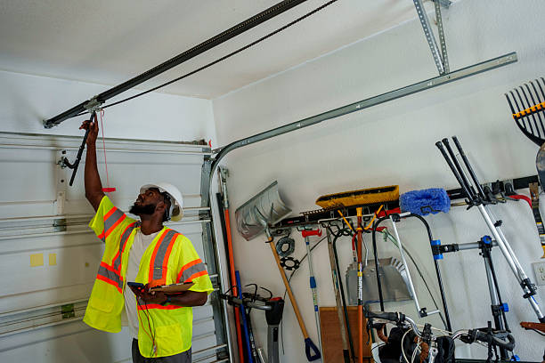 Professional Garage Door Panel Replacement technician working in Henry County County, GA